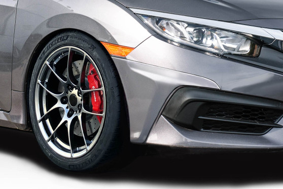2016-2018 Honda Civic 2DR 4DR Duraflex HFP Look Front Lip Add On - 2 Piece