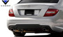 2008-2014 Mercedes C Class W204 C350 Vaero C63 V2 Look Rear Bumper Cover ( without PDC ) - 2 Piece