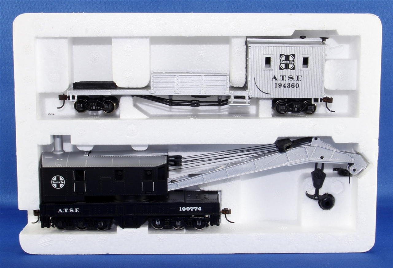 Bachmann Silver Series HO 16102 250-Ton Steam Crane Car with Boom