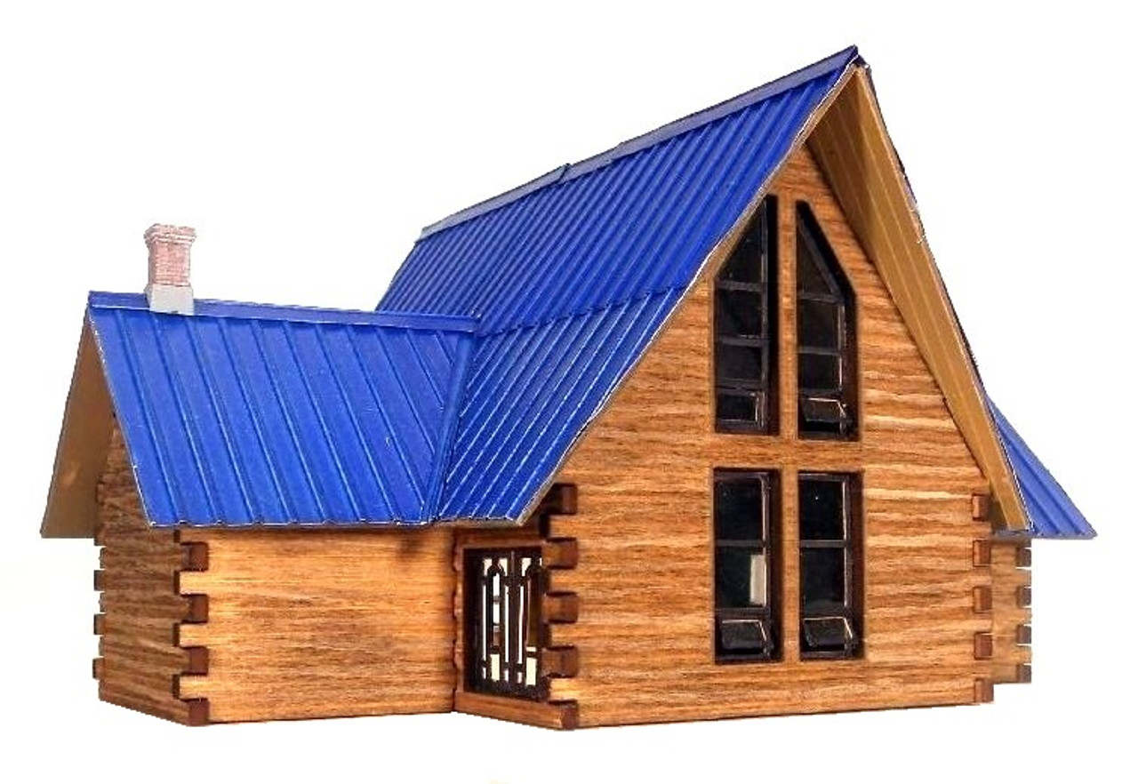 Rs Laser Kits N 3015 Log Lodge Cabin Kit Modeltrainstuff Com