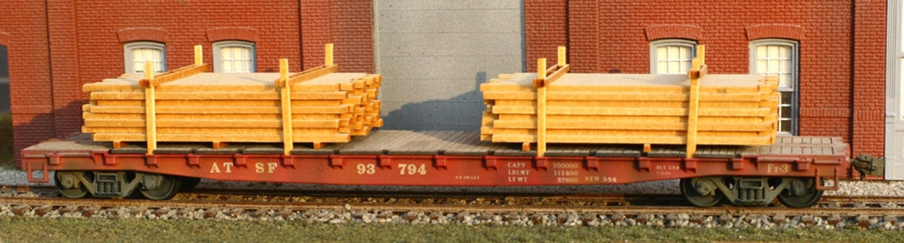 Flat Car Load American Model Builders #525 Wood Crate w/Blocking Wood 