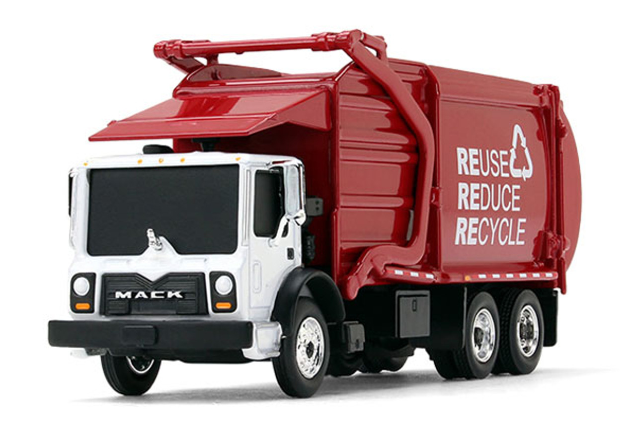 red garbage truck toy