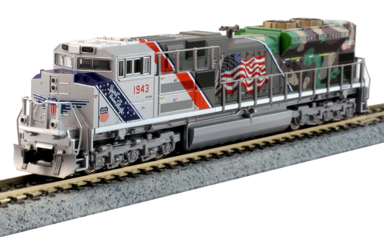 kato n 1761943 dcc sd70ace with nose headlight union pacific
