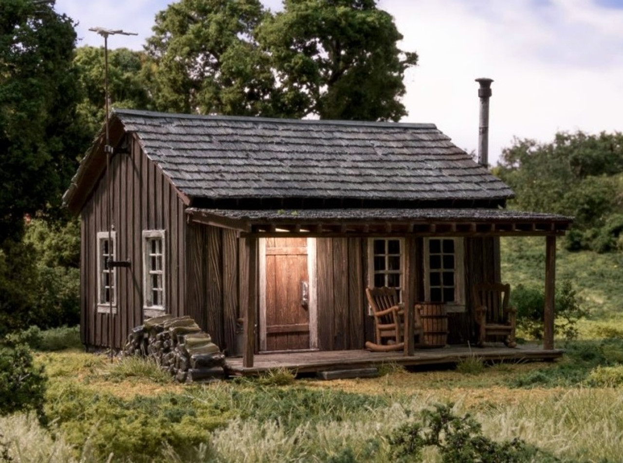 Woodland Scenics Ho Br5065 Built And Ready Rustic Cabin Lighted