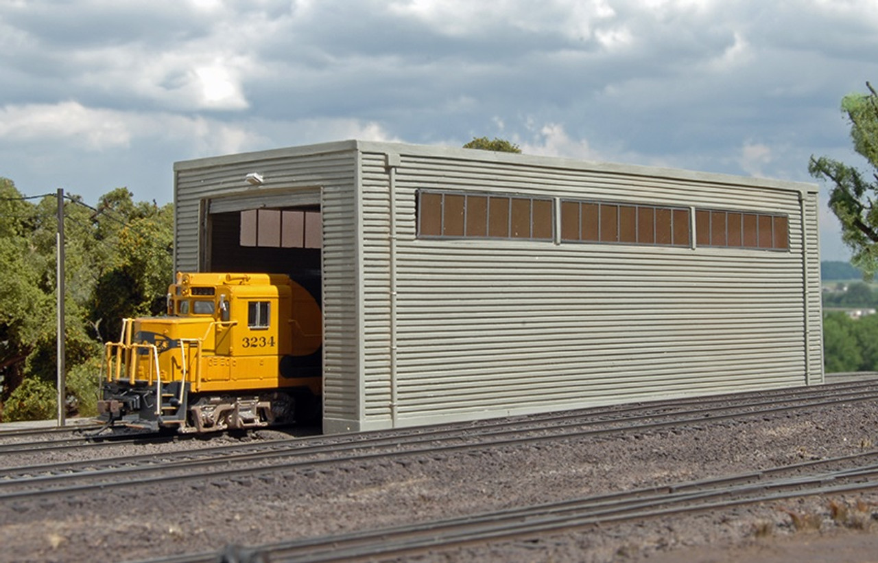 Bachmann SceneScapes HO 35115 Single Stall Diesel Locomotive Shed (Built-Up)