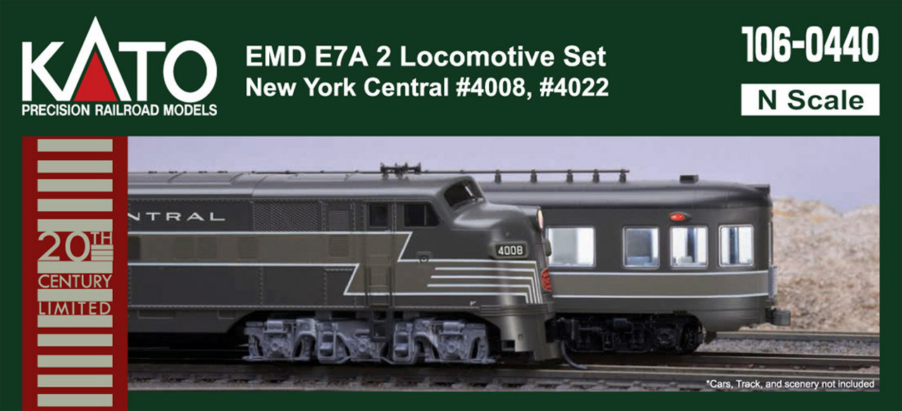 Kato N 1060440 E7 A/A Diesel Set, New York Central #4008/4022