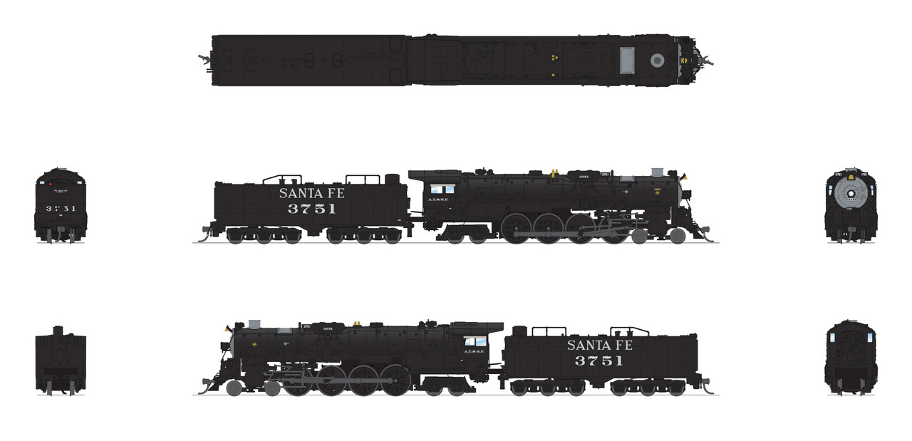 HO Brass CON PFM - United ATSF - Santa Fe 4-8-4 Northern