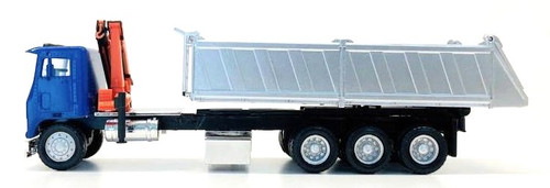 Herpa HO 006601 White RDComm Coe Dump Truck with Crane
