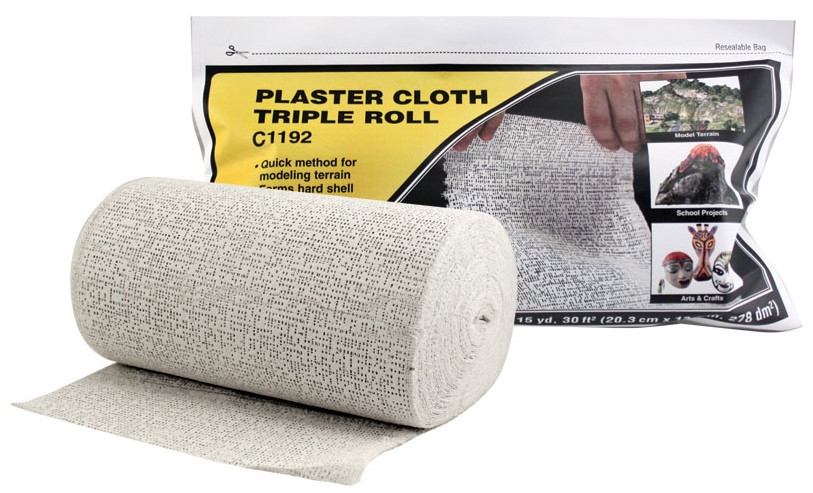 Woodland Scenics C1192 Triple Roll Plaster Cloth Modeltrainstuff Com