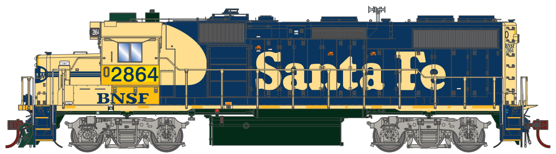 Athearn Genesis HO G65532 GP39-2, Burlington Northern Santa Fe