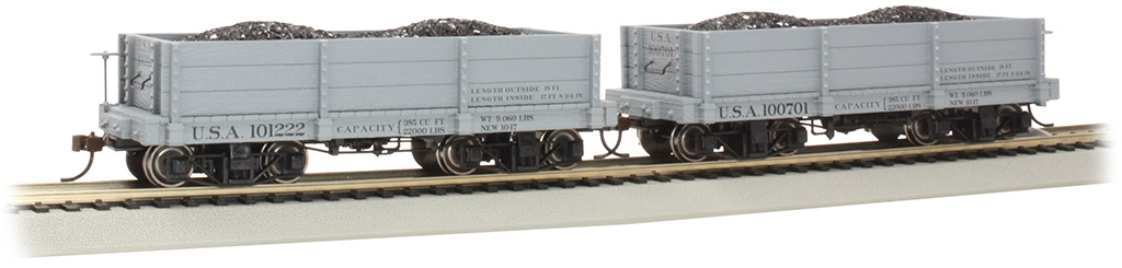 Bachmann Spectrum On30 26533 18' Low-Side Gondolas, USA (2)