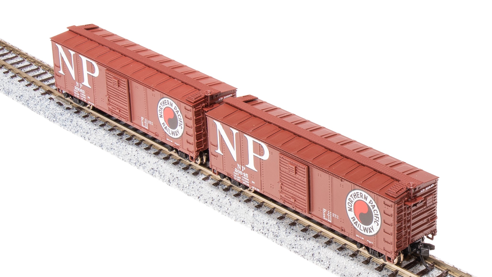 Broadway Limited Imports N 7280 USRA 40' Steel Box Cars, Northern Pacific  (2)