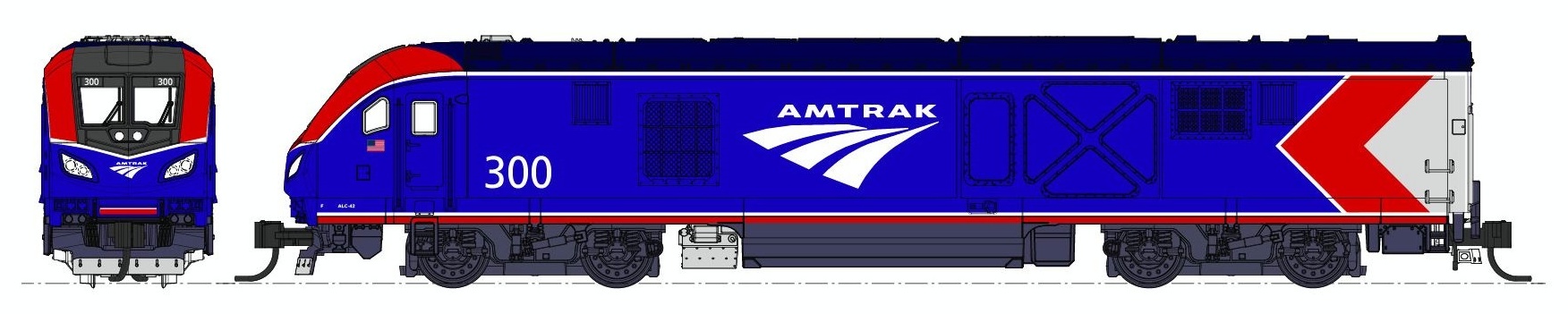 Kato N 1766051 ALC-42 Charger, Amtrak | ModelTrainStuff