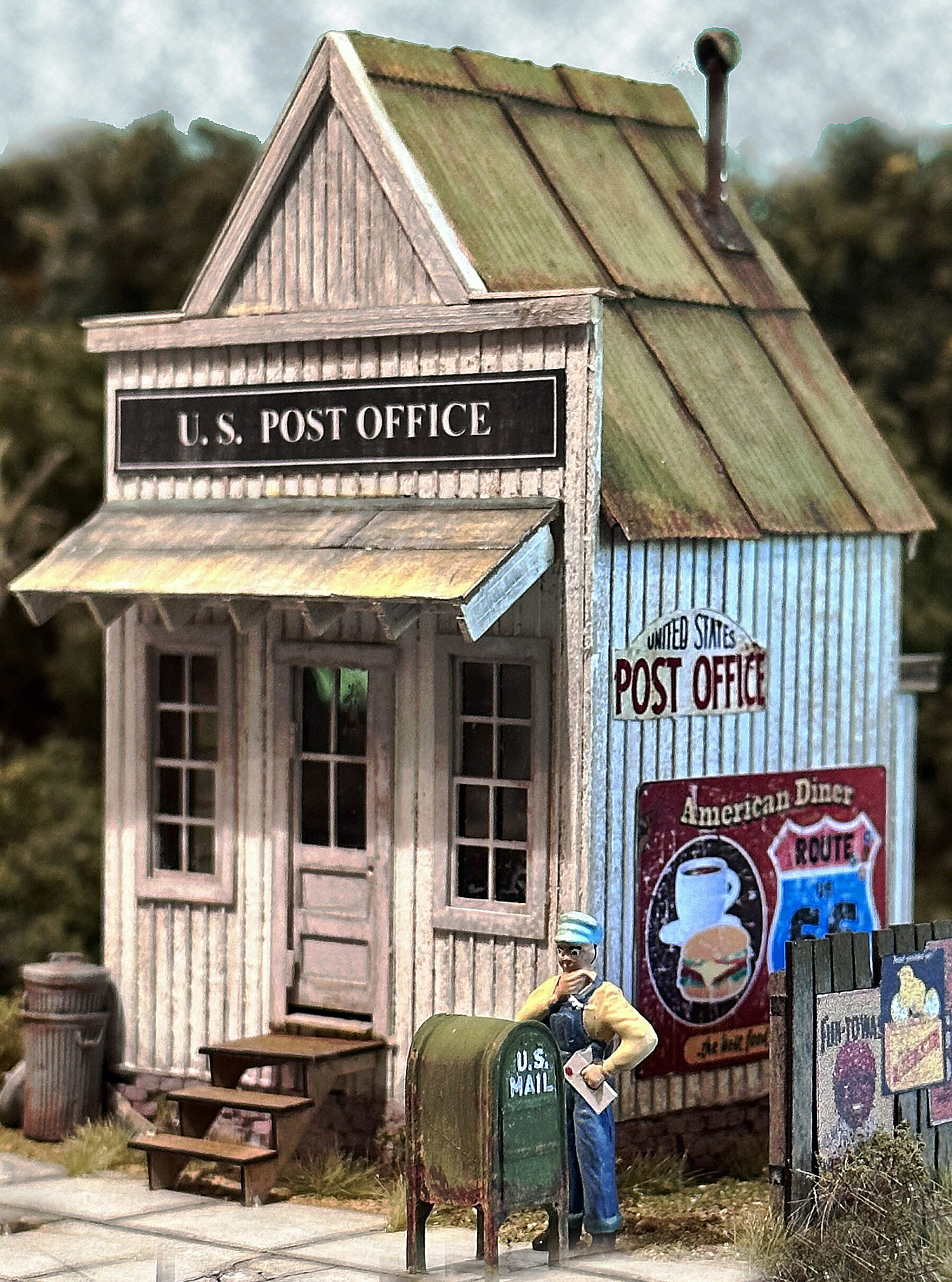 Bar Mills Scale Model Works O 0814 Main St. Post Office Kit ModelTrainStuff