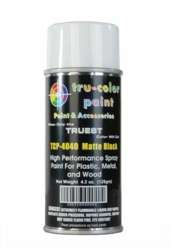 Tru-Color - Aerosol Spray Paint 4.5oz 135ml Can - Matte Black