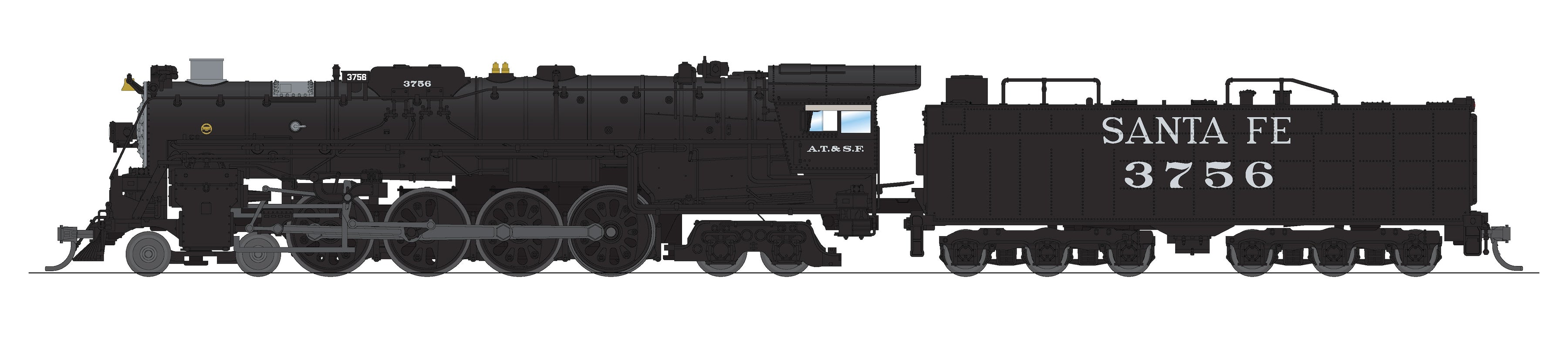 ブロードウェイ リミテッド ATSF 4ー8ー4 3751 045 Broadway Limited Imports ATSF 4-8-4, #3751, As Appears Today