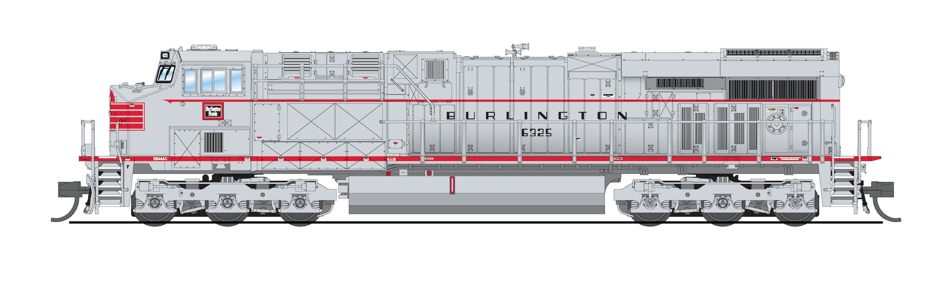 Broadway Limited Imports N 8625 GE ES44AC Paragon4 CBQ #6325