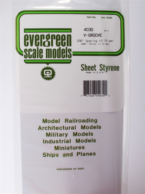 Evergreen Scale Models 9107 Plain White Sheet