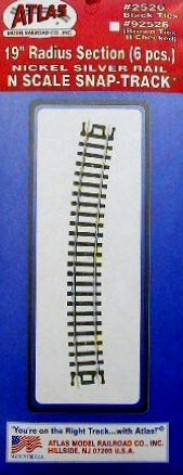 Atlas N Scale Silver NIckel Curved Track #2526 10 pieces Atlas N Scale Silver NIckel Curved Track #2526 10 pieces