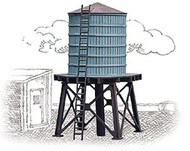 Walthers Cornerstone HO 933-3043 Steel Water Tower Kit