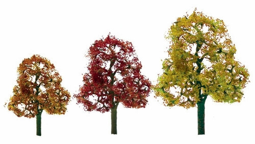 JTT Scenery Products 92133 Autumn Deciduous Trees, 4" to 5" (4) ModelTrainStuff