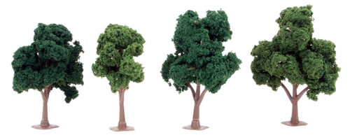 JTT Scenery Products 92132 Green Deciduous Trees, 4" to 5" (4) ModelTrainStuff