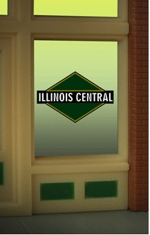 Miller Engineering HO/O 9085 Illinois Central Window Sign ModelTrainStuff