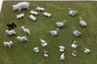 JL Innovative Design HO 338 Small Farmyard Animal Detail Set (24) ModelTrainStuff