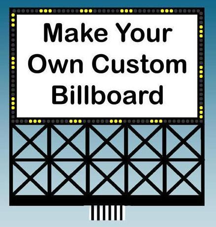 Miller Engineering N/HO 44-2352 Small Custom Billboard (1.9" W x 1.9" T) ModelTrainStuff