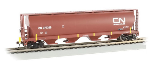 Bachmann HO 73803 Canadian Cylindrical 4-Bay Grain Hopper with FRED, Canadian National #388399 ModelTrainStuff