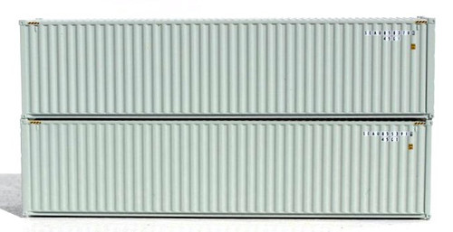 Jacksonville Terminal Company N 405044 40' High Cube Containers with Magnetic System and Corrugated Sides, Sealand (2) ModelTrainStuff