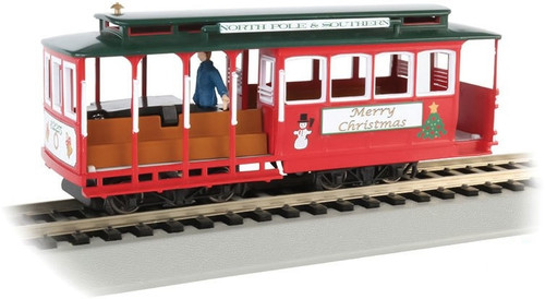 Bachmann HO 60535 Cable Car with Grip Man, Christmas North Pole and Southern Railroad ModelTrainStuff