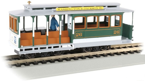 Bachmann HO 60536 Cable Car with Grip Man, Washington and Jackson Streets ModelTrainStuff