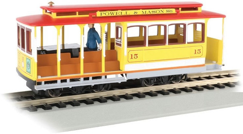 Bachmann HO 60538 Cable Car with Grip Man, Powell and Mason Streets #15 ModelTrainStuff