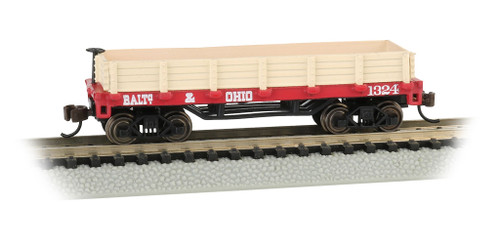 Bachmann N 15452 Old-Time Wood Gondola, Baltimore and Ohio #1324 ModelTrainStuff