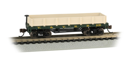 Bachmann N 15453 Old-Time Wood Gondola, Virginia and Truckee #105 ModelTrainStuff