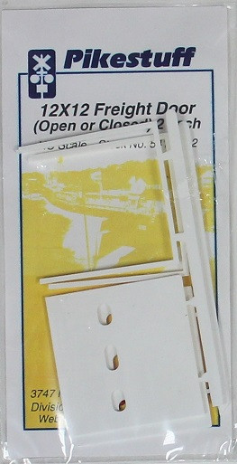 Pikestuff HO 541-1112 12 x 12 Freight Door Opened or Closed (2) ModelTrainStuff