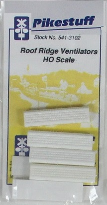 Pikestuff HO 541-3102 Roof Ridge Ventilators ModelTrainStuff