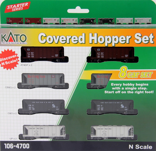 Kato N 1064700 2-Bay Covered Hopper Set, ACF (8) ModelTrainStuff