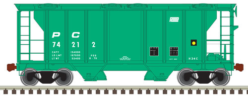 Bachmann Silver Series HO 17608 40' Quad Hopper, Rock Island