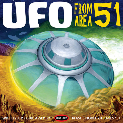 エリア51金属製アダムスキー型UFOジオラマ
