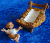 Baby Jesus w Crib - 12" Scale Fontanini Nativity Infant Jesus 72913