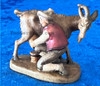 Boy Milking Goat LEPI Reindl Nativity Scene