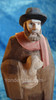Shepherd with Cape & Lamb - Huggler Nativity Woodcarving
