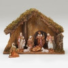 5" Fontanini Nativity Scene 8 pc with 11.25" Wood Stable 54428