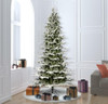 Flocked Kamass Fir Artificial Christmas Tree Vickerman - Slim Profile