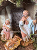 Christmas nativity scene by Fontanini 3.5 inch scale with handcrafted stable