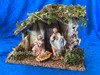 Fontanini 3.5 inch scale nativity scene with Holy Family in wooden stable