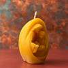 beeswax nativity candle