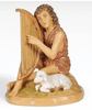 Fontanini nativity shepherd Azarel with harp